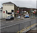 Three No Entry signs, Porth Street, Porth