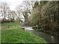 Weir, gauging station, bench