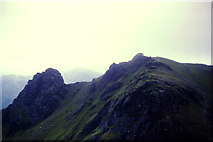 NN2505 : The Cobbler - South Peak and Arthur's Seat from the North Peak by Richard Law