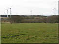 NS8969 : Wind turbines north of Blackridge by M J Richardson