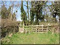 Path and stile leading to the A3052