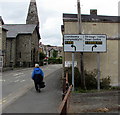 A483 directions sign, Church Street, Builth Wells