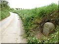 Old Milestone north of Tregerrick