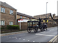 SE2233 : Horse-drawn hearse, Lowtown, Pudsey by Stephen Craven