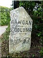 Old Guide Stone west of Trewan Hall, St Columb Major parish