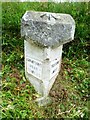 Old Milestone southeast of Freewater, Tregoney parish