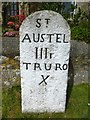 Old Milestone by the former A390, Hewas Water