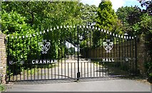 TQ5786 : Gates to Cranham Hall by Sean Davis