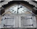 SO3656 : Clock on the Cuckoo Clock at Westonbury Mill Gardens by Fabian Musto