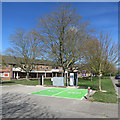 Wulfstan Way: shops and charging point