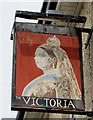 Victoria name sign, Victoria House, Lyme Regis