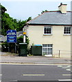 Dark green cabinets, Silver Street, Lyme Regis