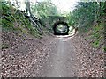 Bridge over footpath at the top of Rocky Lane