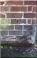 Benchmark on Watcombe Circus wall at Loscoe Road junction