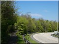 Cycle track beside A379 near Exeter by-pass