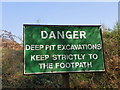 Old sign on Westheath Quarry