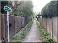 Footpath to the level crossing