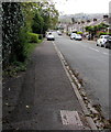 Pavement on the east side of Brynglas Road, Newport