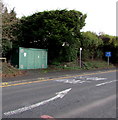 Large green cabinet alongside the A40 Brecon Road, Abergavenny