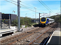SE2436 : New train at Kirkstall Forge station by Stephen Craven