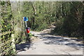 Path & road junction on The Rhiw