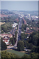 The A40 West Wycombe Road as seen from West Wycombe Church