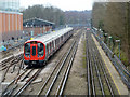 Metropolitan Line train leaving Rickmansworth