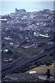 Railway junction and Folkestone Town Centre from Dover Hill