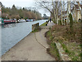 Path by canal along former Croxley Paper Mills site