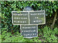 Shropshire Union Canal milepost at Park Heath