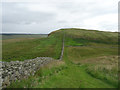 NY7367 : Hadrian's Wall Path approaching Winshield Crags from the west by habiloid