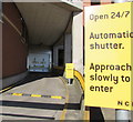 ST3188 : Automatic shutter at the entrance to High Street Car Park, Newport by Jaggery