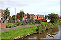 Canalside housing at Little Stoke in Staffordshire