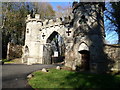 Locked vehicle gate at Tollymore