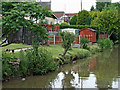 Canalside gardens south of Whitestone in Nuneaton, Warwickshire