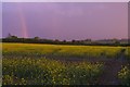 TM3964 : Sunset and showers, north-east of Saxmundham by Christopher Hilton