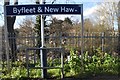 Byfleet & New Haw Station sign