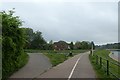 Splitting of paths, Exwick, by flood channel