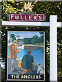 The Anglers inn sign, Twickenham