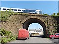 London-bound train passes above Misterton