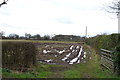 Muddy field entrance off the B5405