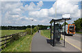 Bus shelter along the A563 Glenfrith Way