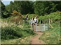 Footpath crossing Chasewater Railway