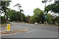 East Lodge Lane at the junction of The Ridgeway