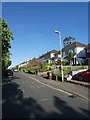 Bus stop and houses, Beacon Heath, Exeter