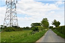 TM2667 : Tannington: Power lines by Michael Garlick