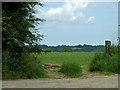 View through field entrance near Alkham