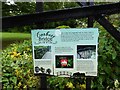 Information board on Corbett Bridge, Droitwich Lido, Droitwich Spa, Worcs