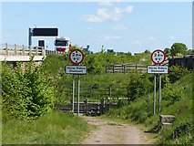 SK6736 : Low bridge signs for equestrians by Alan Murray-Rust