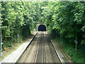 Platforms at Shepherdswell looking towards Dover